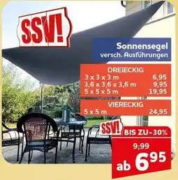 CENTERSHOP SSV! Sonnensegel Angebot