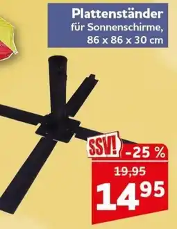 CENTERSHOP Plattenständer für Sonnenschirme Angebot