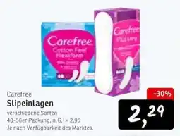 KONSUM Carefree Slipeinlagen Angebot