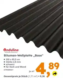 Globus Baumarkt Onduline Bitumen-Wellplatte „Base“ Angebot