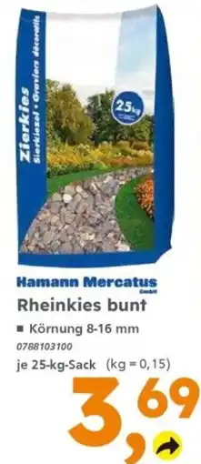 Globus Baumarkt Hamann Mercatus Rheinkies bunt Angebot