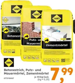 Globus Baumarkt Betonestrich, Putz- und Mauermörtel, Zementmörtel Angebot