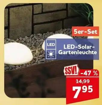 CENTERSHOP LED-Solar-Gartenleuchte Angebot