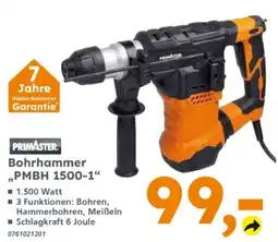 Globus Baumarkt PRIMASTER Bohrhammer „PMBH 1500-1“ Angebot