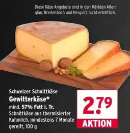 Wasgau Schweizer Schnittkäse Gewitterkäse* Angebot