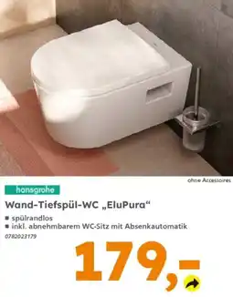 Globus Baumarkt hansgrohe Wand-Tiefspül-WC „EluPura“ Angebot