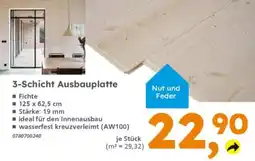 Globus Baumarkt Nut und Feder 3-Schicht Ausbauplatte Angebot