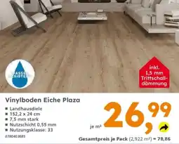 Globus Baumarkt Vinylboden Eiche Plaza Angebot