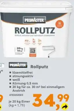 Globus Baumarkt PRIMASTER Rollputz Angebot