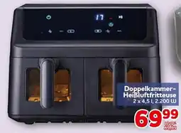 CENTERSHOP Doppelkammer-Heißluftfritteuse Angebot