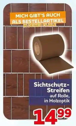 CENTERSHOP Sichtschutz-Streifen auf Rolle, in Holzoptik Angebot