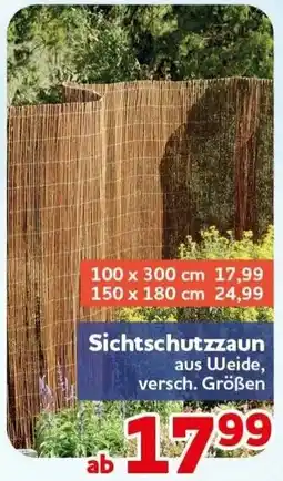 CENTERSHOP Sichtschutzzaun aus Weide Angebot