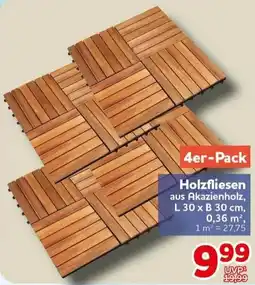 CENTERSHOP Holzfliesen aus Akazienholz Angebot