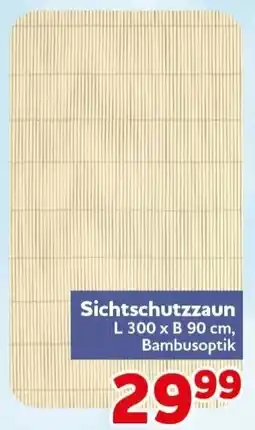 CENTERSHOP Sichtschutzzaun Bambusoptik Angebot