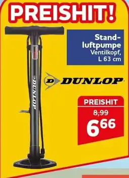 CENTERSHOP Stand-luftpumpe Ventilkopf, L 63 cm DUNLOP Angebot