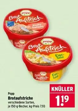 Wasgau Popp Brotaufstriche Angebot