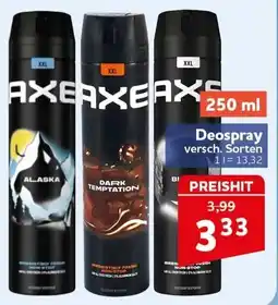 CENTERSHOP AXE Deospray Angebot