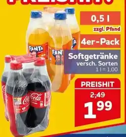 CENTERSHOP Softgetränke versch. Sorten Angebot