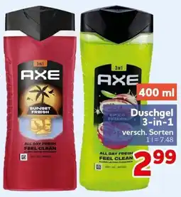 CENTERSHOP AXE Duschgel Angebot
