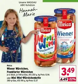 Wasgau Meica Wiener Würstchen, Frankfurter Würstchen Angebot