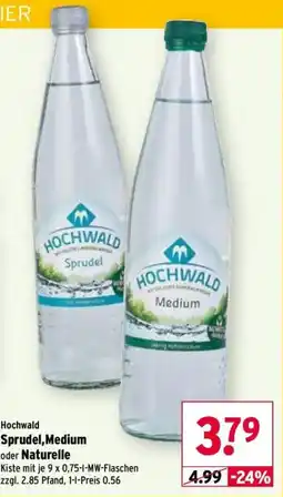 Wasgau Hochwald Sprudel,Medium Angebot