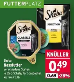 Wasgau Sheba Nassfutter Angebot