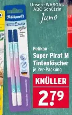 Wasgau Pelikan Super Pirat M Tintenlöscher Angebot