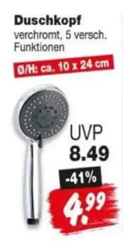 Repo Markt Duschkopf verchromt Angebot