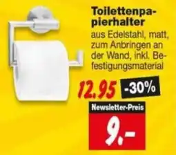 Repo Markt Toilettenpapierhalter aus Edelstahl Angebot