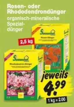 Repo Markt Sonnenhof Rosen- oder Rhododendron-Dünger Angebot
