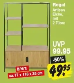 Repo Markt Regal Artisan Eiche, mit 2 Türen Angebot