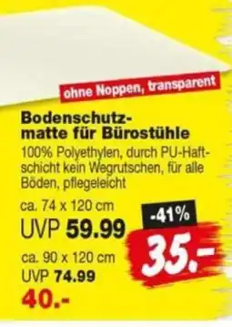 Repo Markt Bodenschutzmatte für Bürostühle Angebot