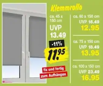 Repo Markt Klemmrollo Angebot