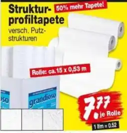 Repo Markt Struktur-profiltapete grandioso Angebot