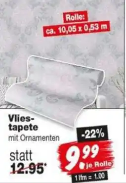 Repo Markt Vliestapete mit Ornamenten Angebot