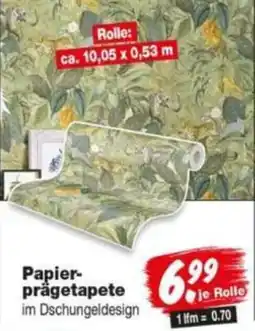 Repo Markt Papier-prägetapete im Dschungeldesign Angebot