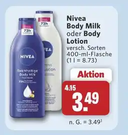 Combi Nivea body milk Angebot