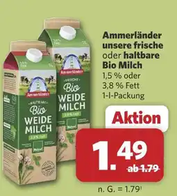 Combi Ammerländer frische bio milch 1,5 % fett Angebot