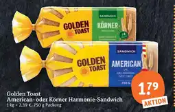 tegut Golden toast american- oder körner harmonie-sandwich Angebot