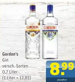 Getränke Arena Gordon's gin Angebot