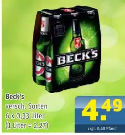 Getränke Arena Beck's Angebot
