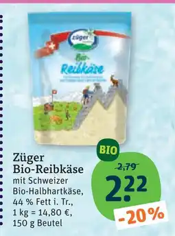 tegut Züger bio-reibkäse Angebot