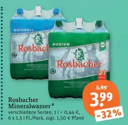 tegut Rosbacher mineralwasser Angebot