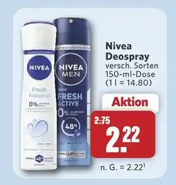 Combi Nivea deospray fresh natural Angebot