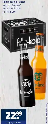 Getränkewelt Fritz-kola o. limo Angebot
