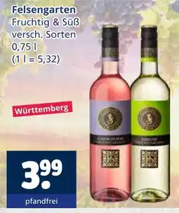 Getränkewelt Felsengarten fruchtig & süß Angebot