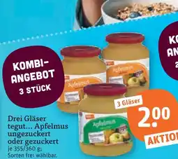tegut Tegut... apfelmus ungezuckert oder gezuckert Angebot