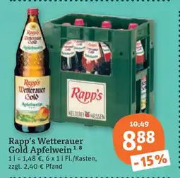 tegut Rapp's wetterauer gold apfelwein Angebot