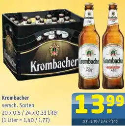 Getränke Arena Krombacher bier Angebot