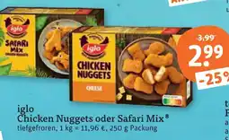 tegut Iglo chicken nuggets oder safari mix Angebot